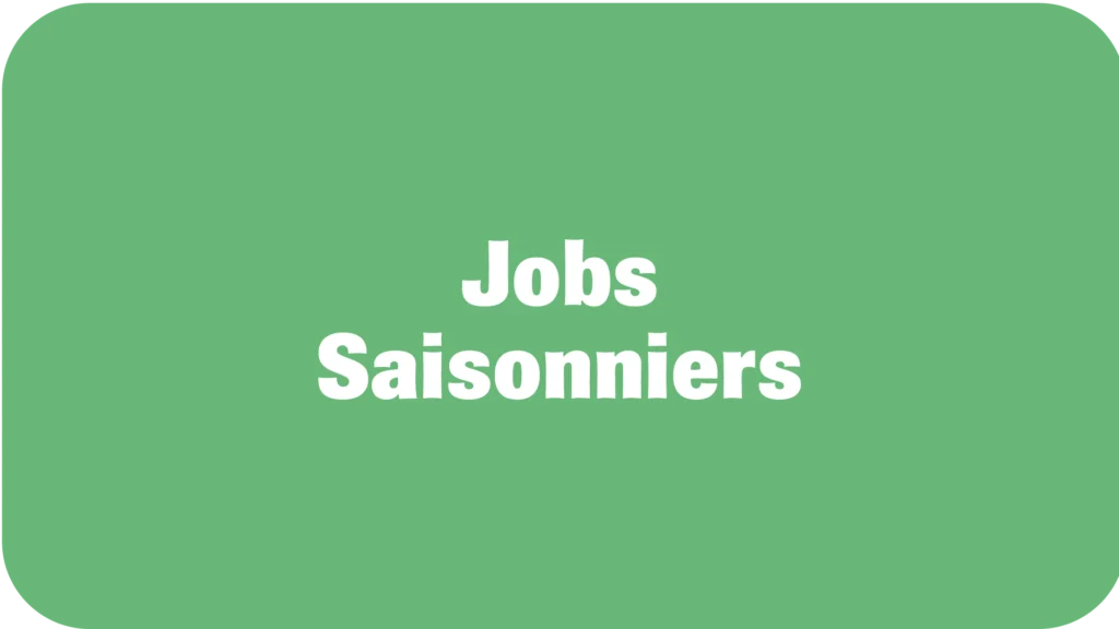 Jobs saisonniers